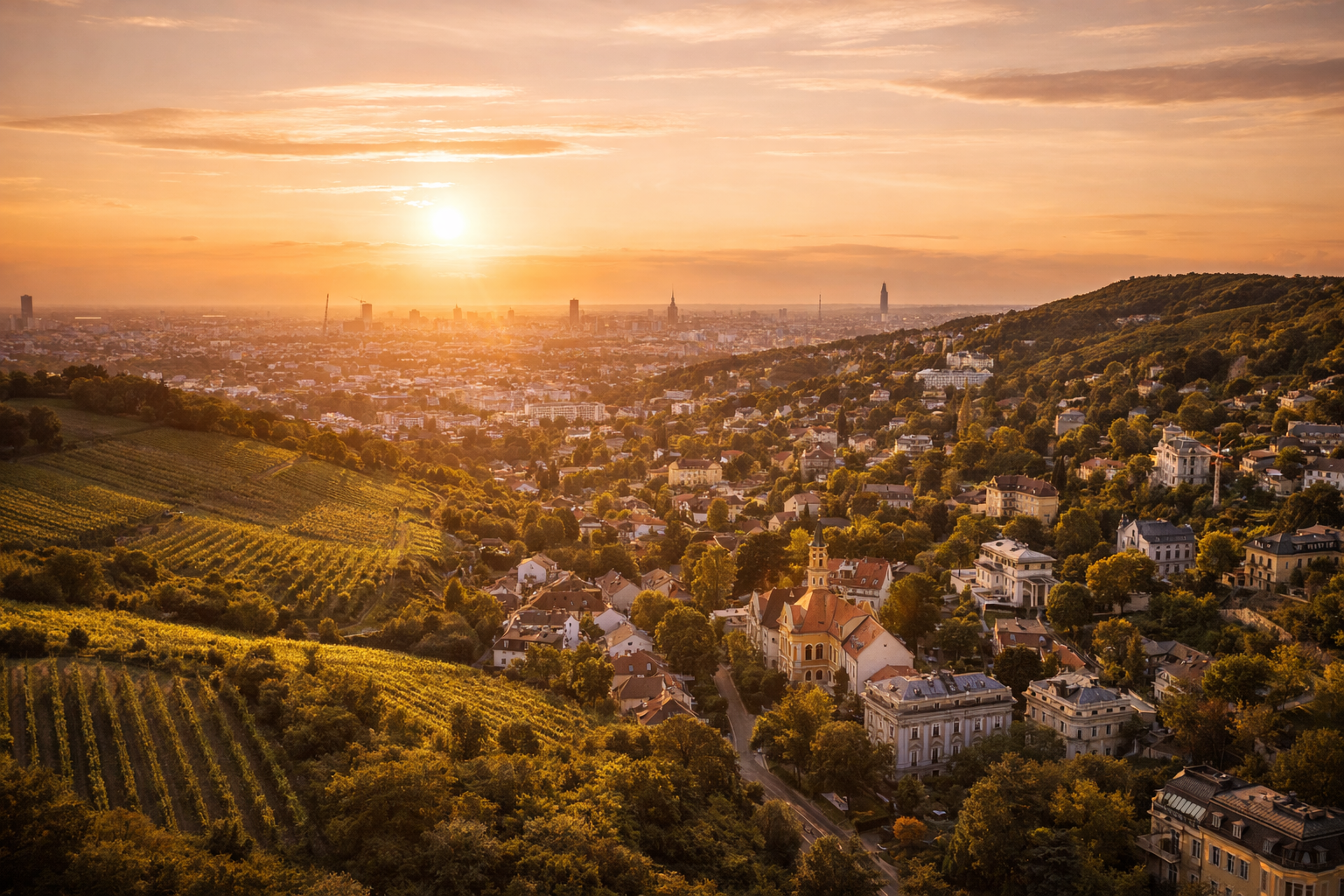 Wohnen im 19. Bezirk: Döbling vereint historische Villen, grüne Weinberge und höchste Lebensqualität in Wien.